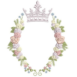 ROSES FRAME WITH CROWN 1