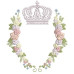 ROSES FRAME WITH CROWN 2 RELIGIOUS FRAMES