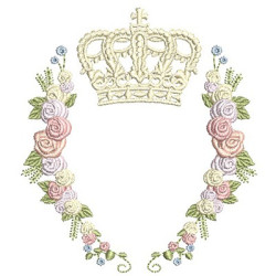ROSES FRAME WITH CROWN 3 RELIGIOUS FRAMES