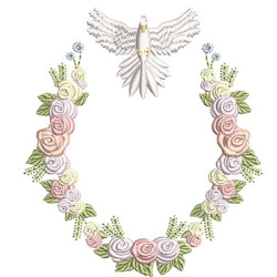 Diseño Para Bordado Marco De Las Rosas Espíritu Santo 7