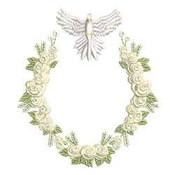 Diseño Para Bordado Marco De Las Rosas Espíritu Santo 8