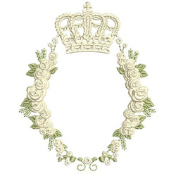 ROSES FRAME WITH CROWN 6