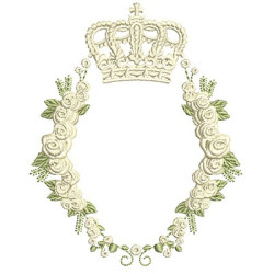 Diseño Para Bordado Marco De Las Rosas Con La Corona 6
