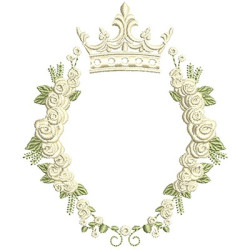 Diseño Para Bordado Marco De Las Rosas Con La Corona 5