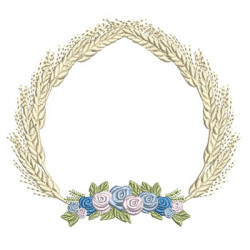 WHEAT FRAMES WITH ROSES 1