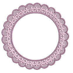 Matriz De Bordado Moldura Com Renda 10 Cm