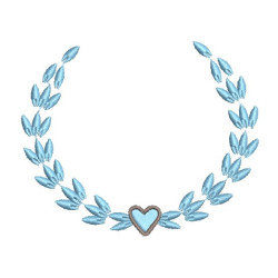 Embroidery Design Acacias Frame With Heart 1