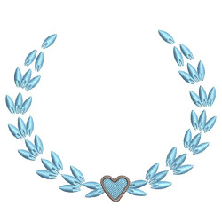 Diseño Para Bordado Marco Acacias Con Corazón 2