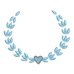 Diseño Para Bordado Marco Acacias Con Corazón 3