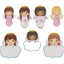 Embroidery Design Package 20 Angels Girls