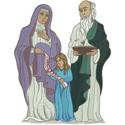 Diseño Para Bordado Santana, Maria Y Joaquim