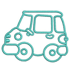 Diseño Para Bordado Carrito Contorneado