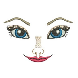 Embroidery Design Doll Face Girl 5