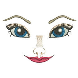 Embroidery Design Doll Face Girl 6