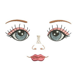 Embroidery Design Doll Face Girl 10