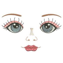 Embroidery Design Doll Face Girl 11