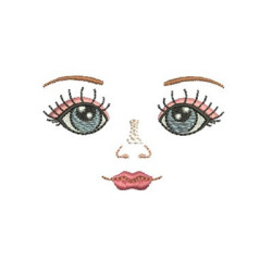 Embroidery Design Doll Face Girl 12