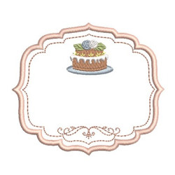 Embroidery Design Custom Frame For Cake 1